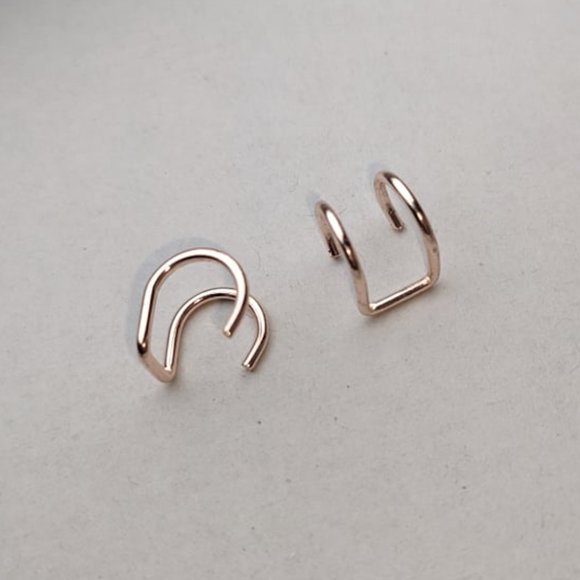 Double Ear Cuff - Rose Gold. No Piercing - Picture 1 of 9